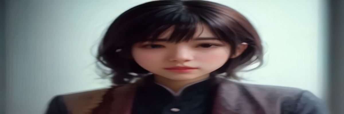 不扣钮的女孩视听风格展示，暖色调摄影构图，女性人物站在窗边侧逆光中，画面留白大、克制而有张力